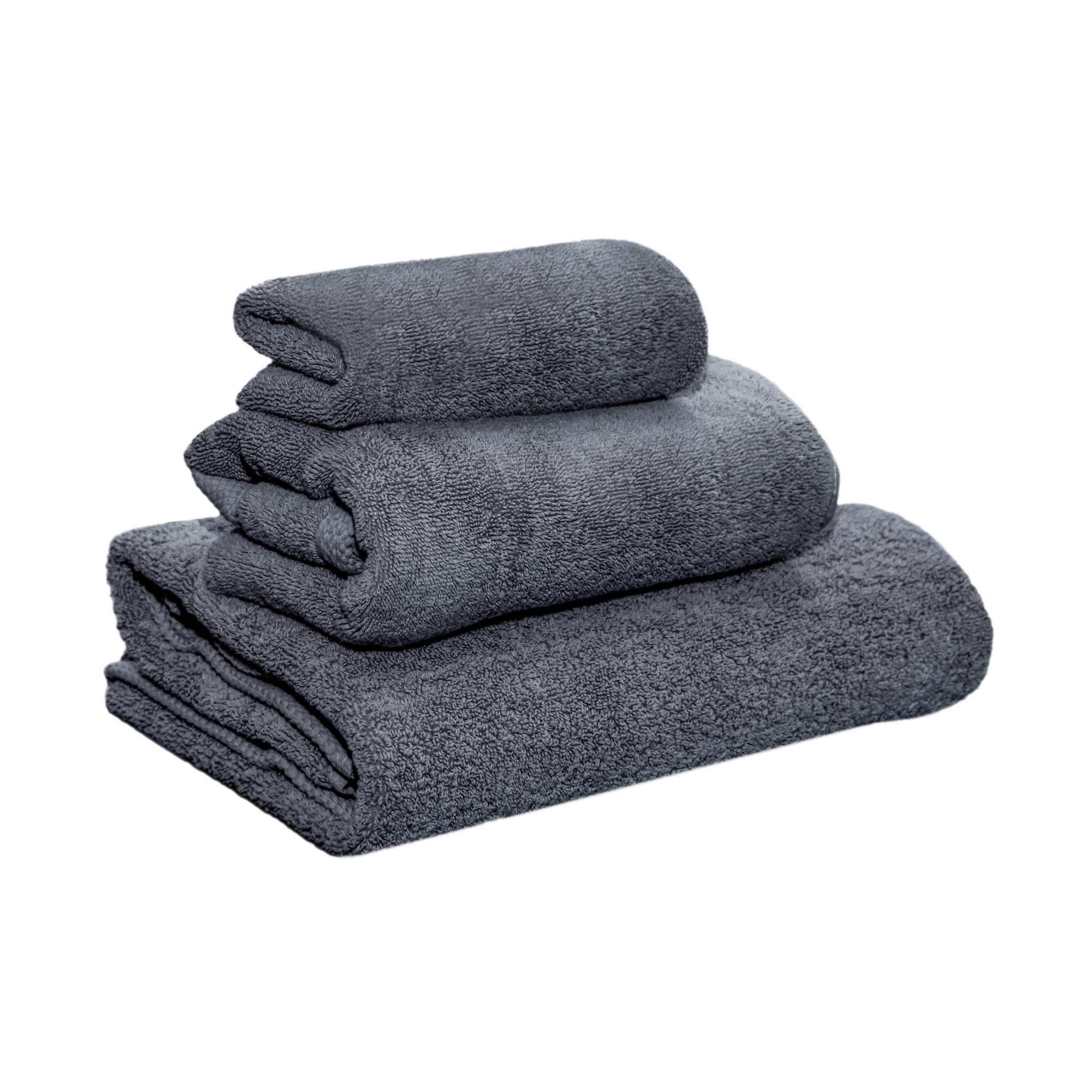 Terry towel 30x50, dark asphalt, 100% cotton