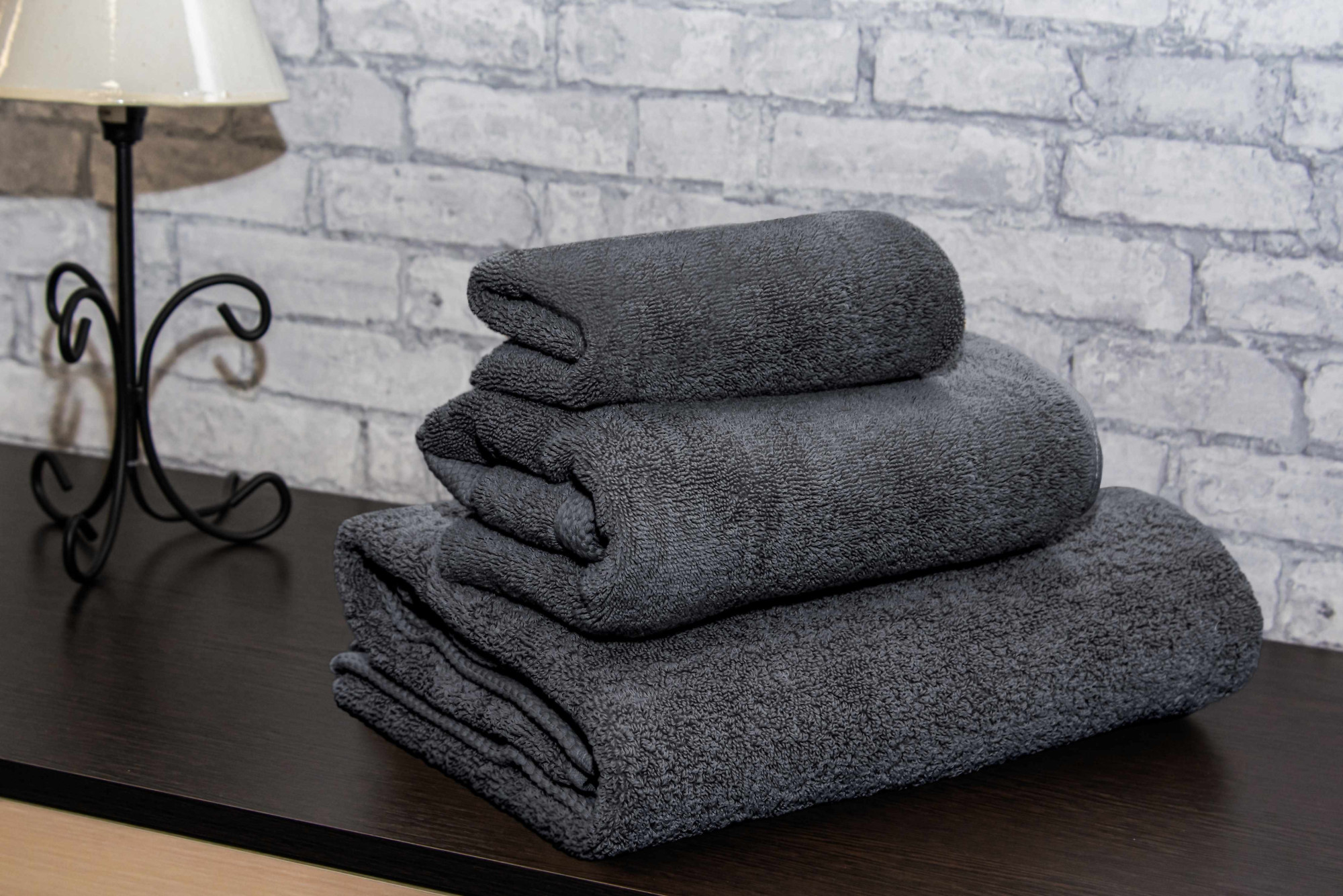 Terry towel 70X140, dark asphalt, 100% cotton