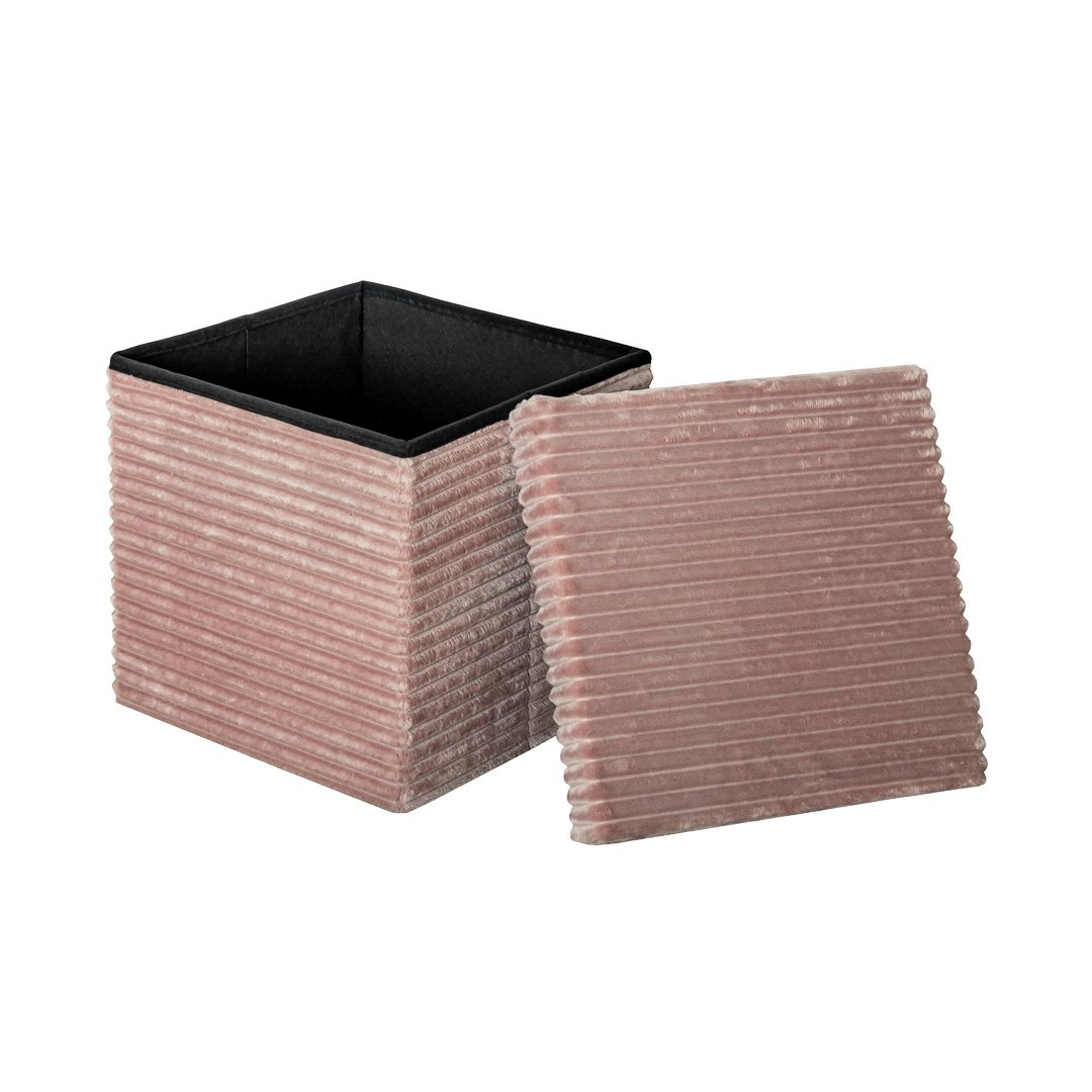 HS15-01 Folding pouf with storage pink