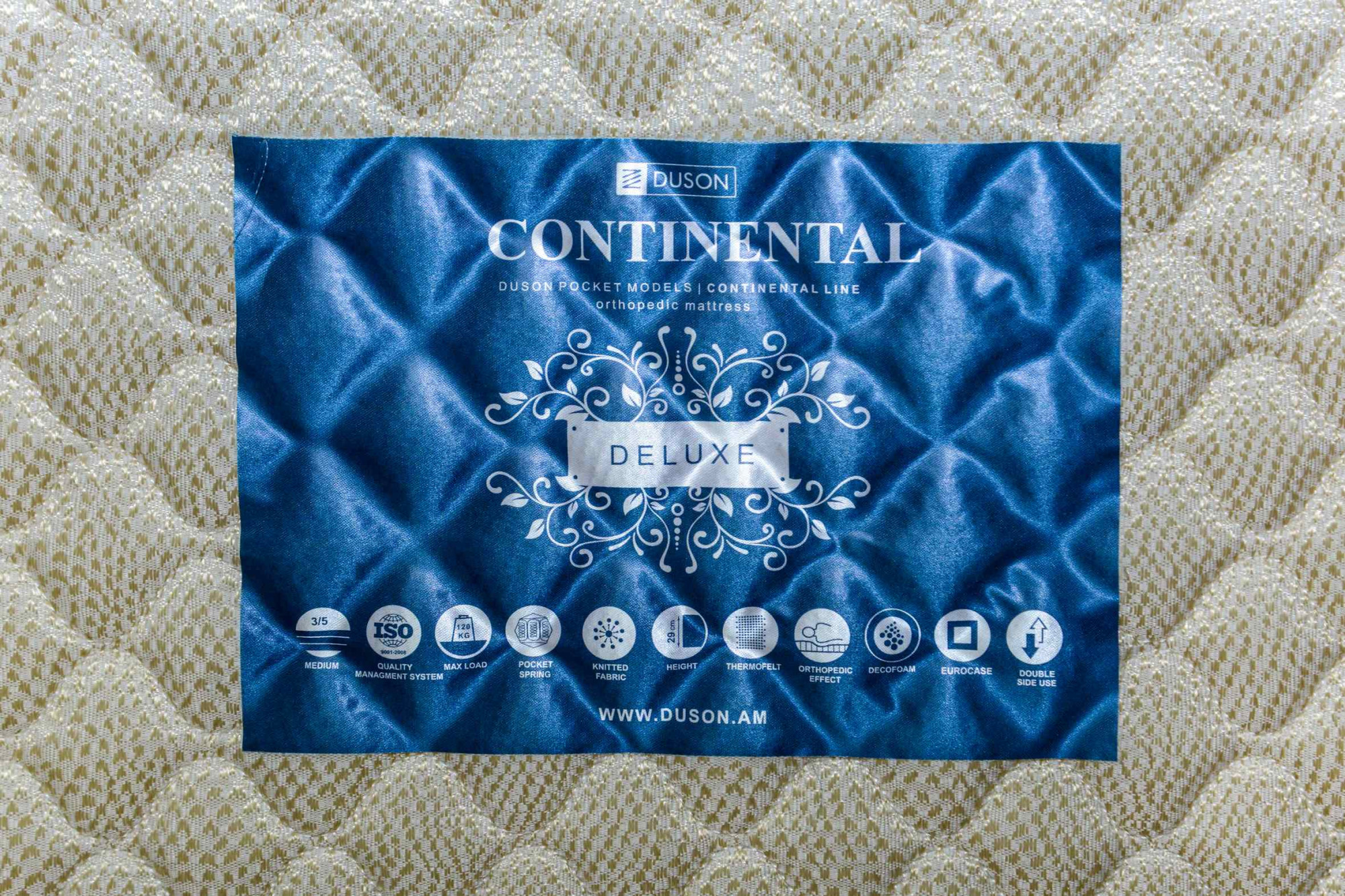 Orthopedic mattress Continental Deluxe 80x190 medium, 29cm