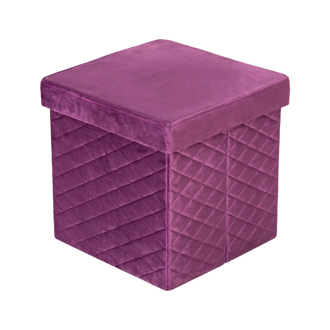 HS15-10 Folding pouf with storage violet