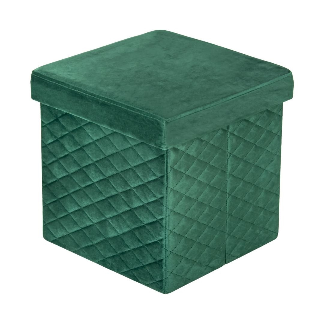 HS15-12 Folding pouf with storage green