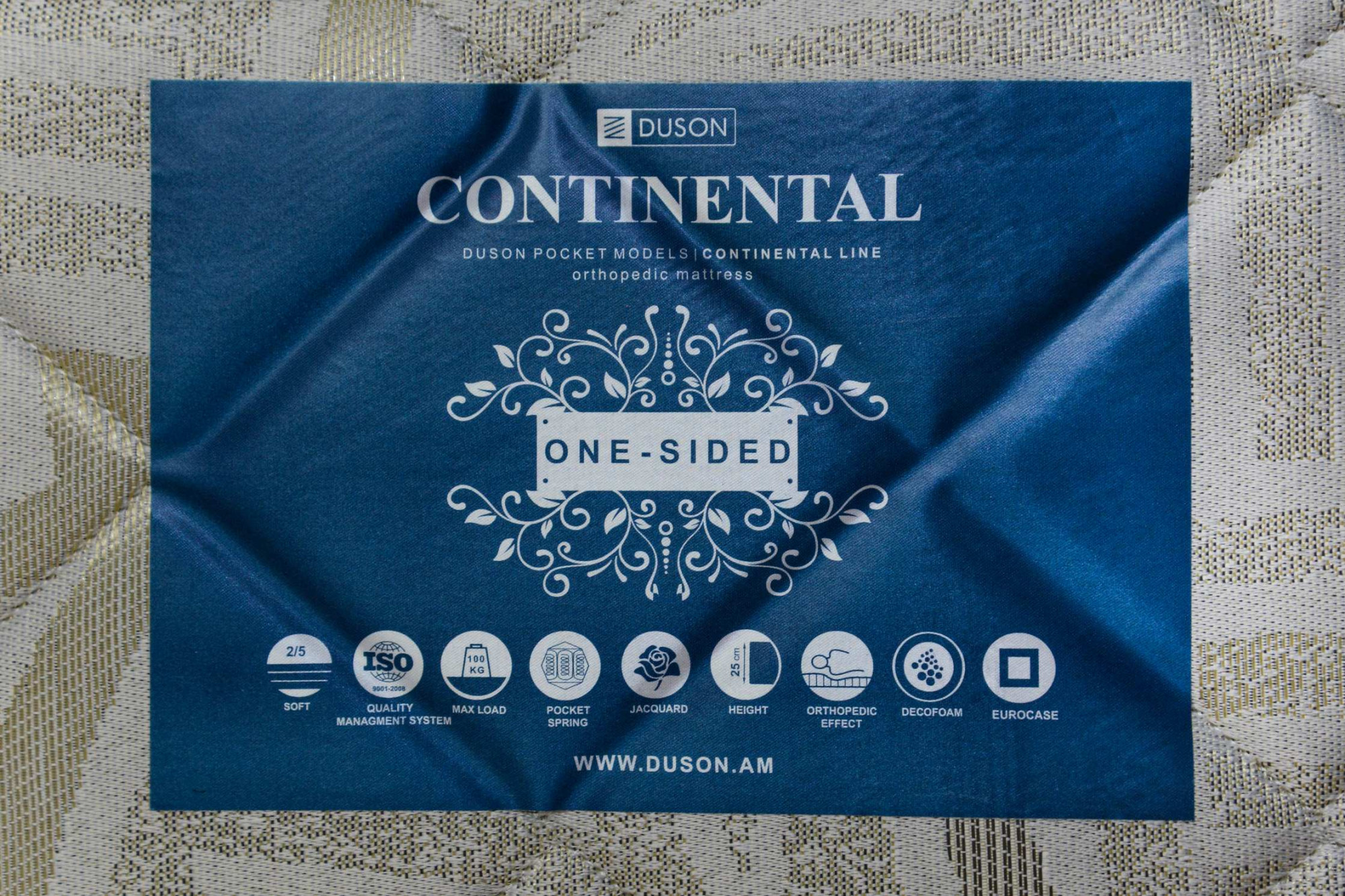 Orthopedic mattress Continental One-sided 120x200 soft, 25cm