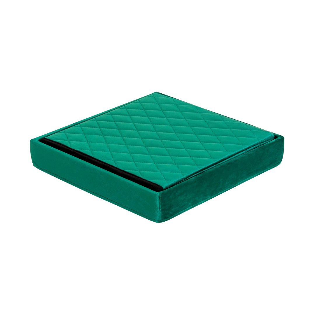 HS15-12 Folding pouf with storage green