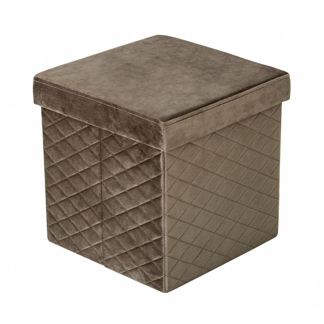 HS15-13 Folding pouf with storage brown
