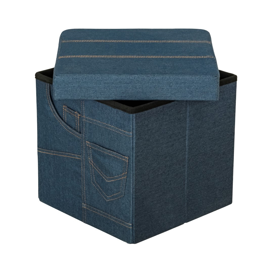 Folding pouf with storage HS15-14
