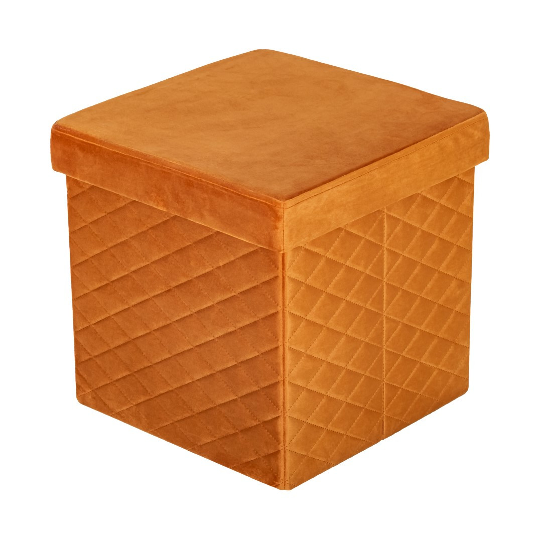 HS15-14 Folding pouf with storage orange