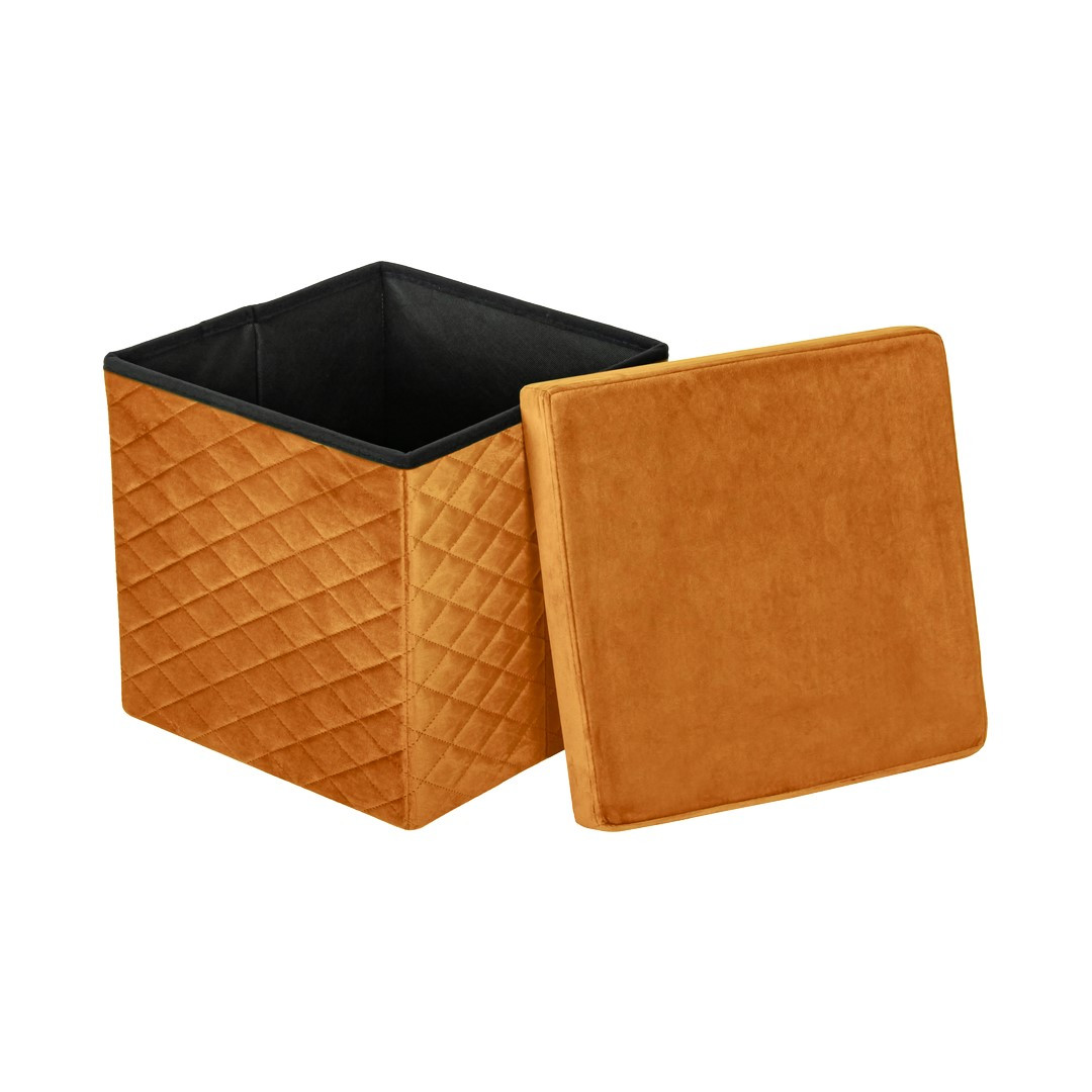 HS15-14 Folding pouf with storage orange