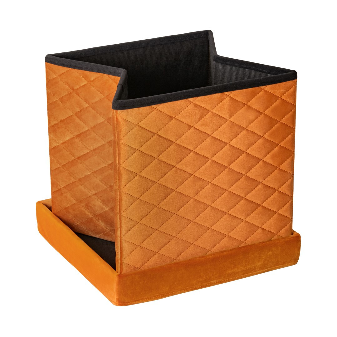 HS15-14 Folding pouf with storage orange