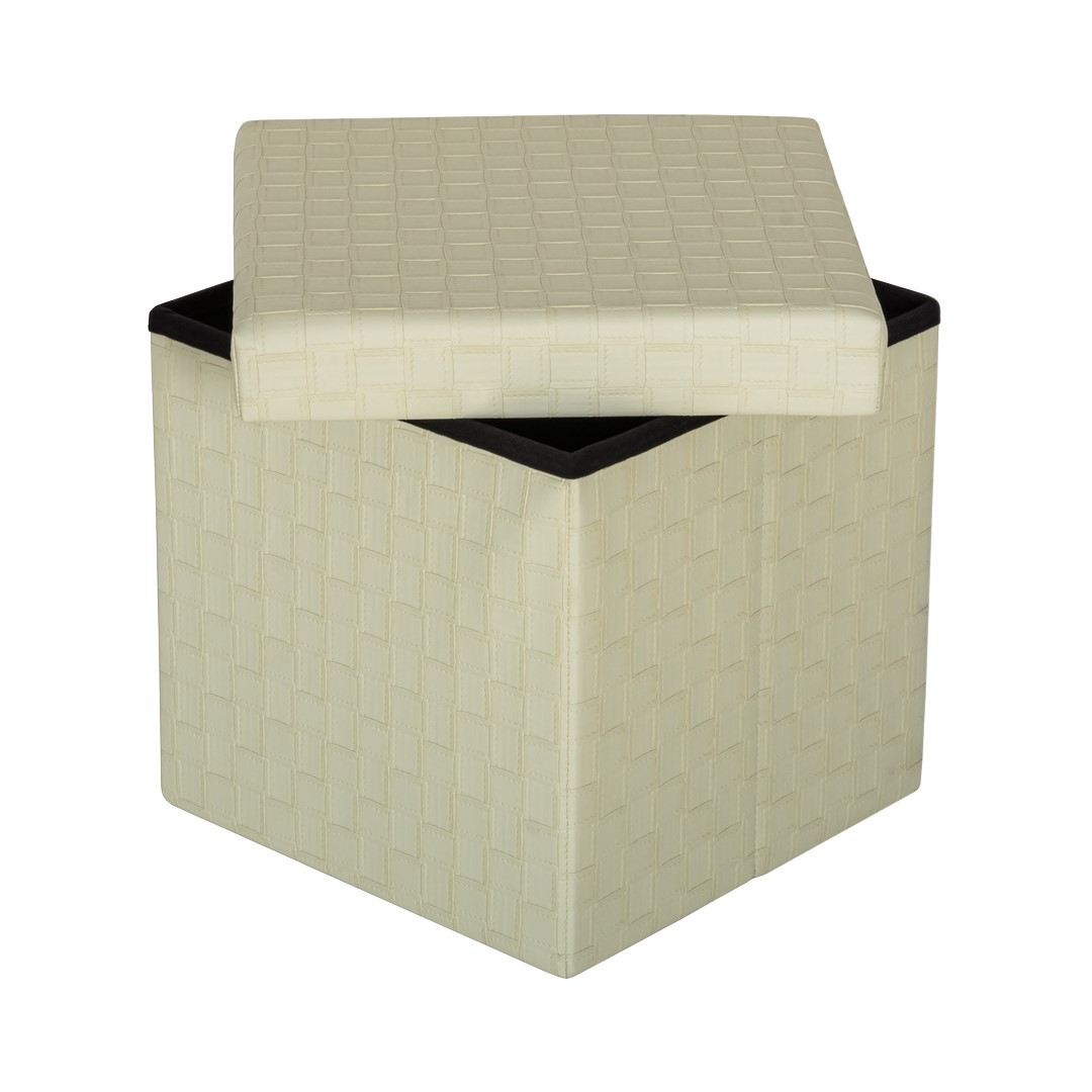 HS15-17 Folding pouf with storage beige