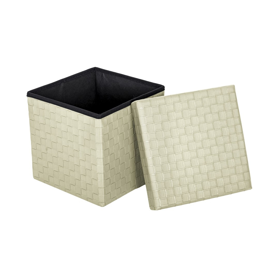 HS15-17 Folding pouf with storage beige