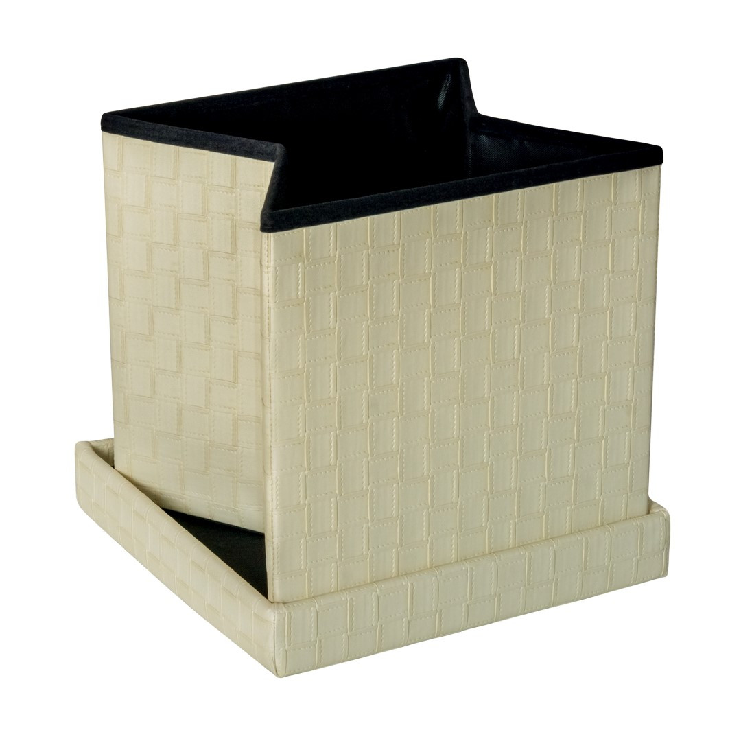 HS15-17 Folding pouf with storage beige