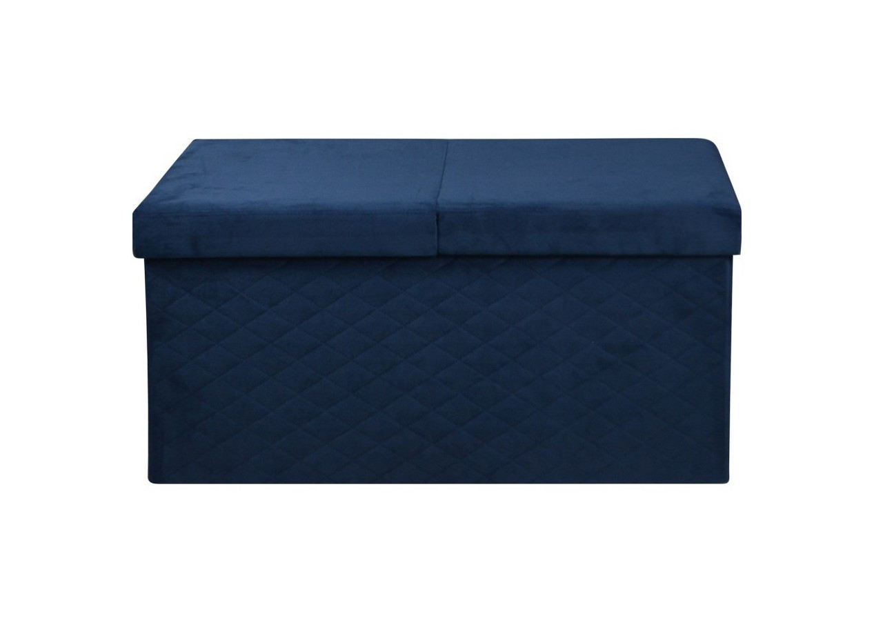 Folding pouf with double storage HS7638-02