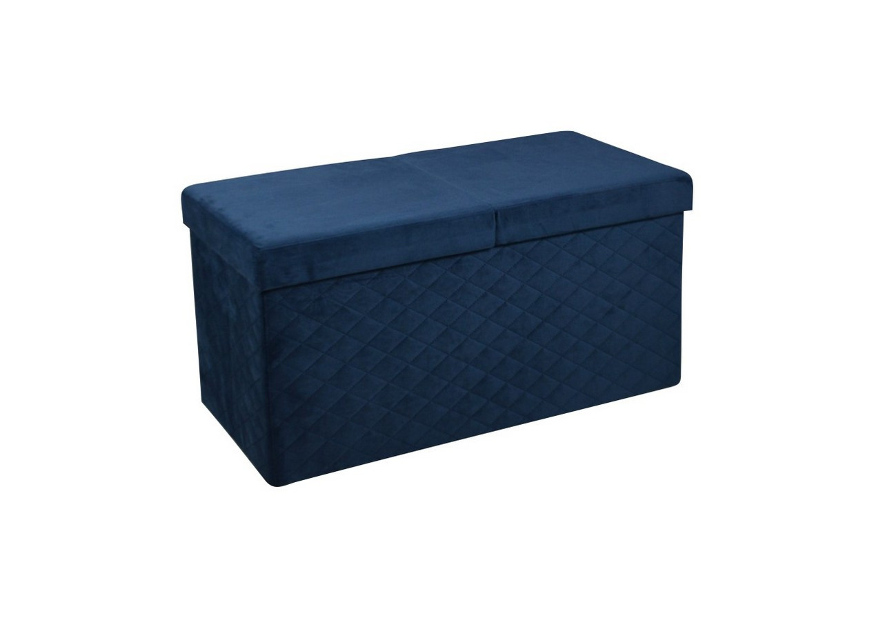 Folding pouf with double storage HS7638-02