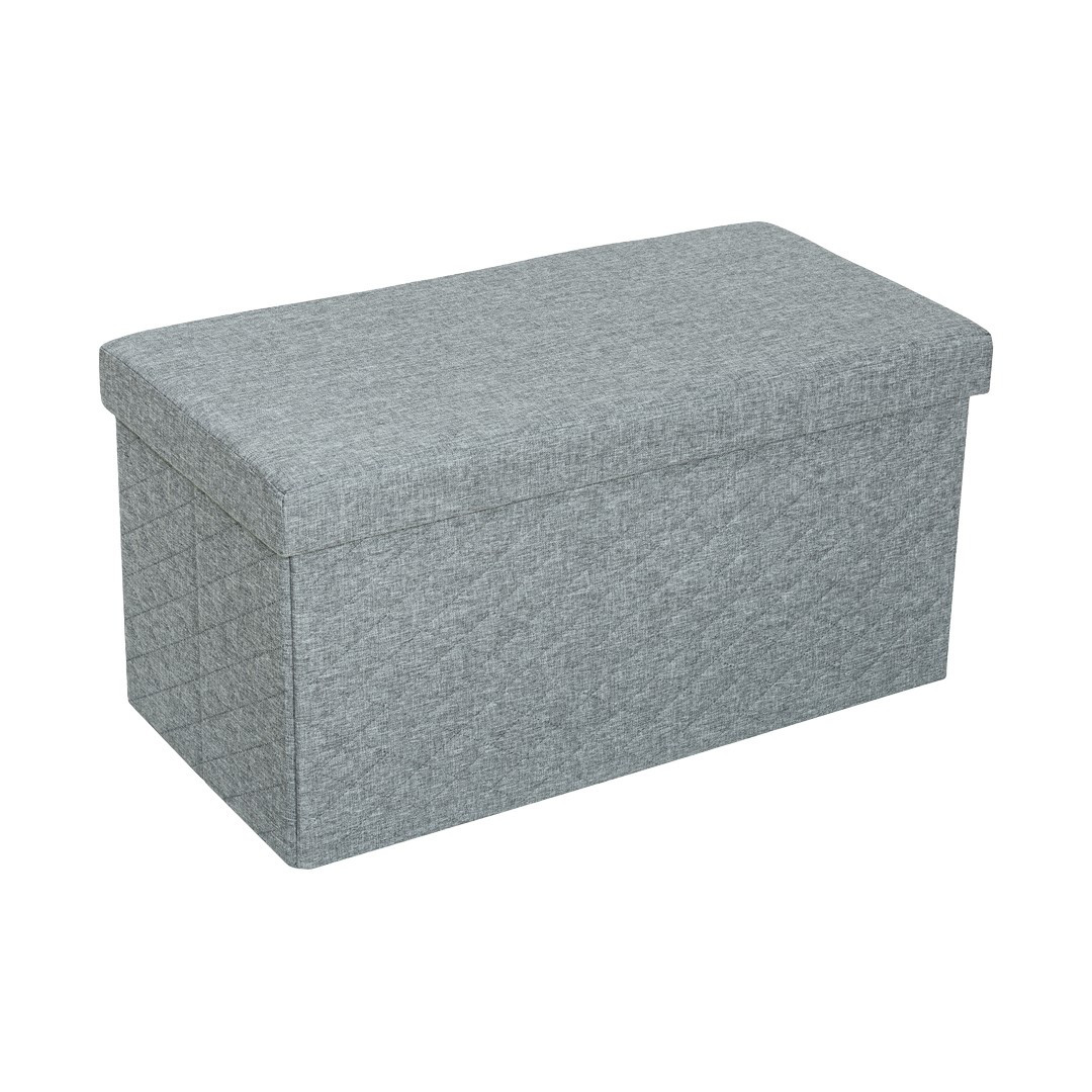 HS7638-06 Folding pouf with storage grey