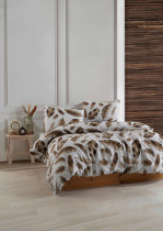 Duson Plume Brown Bed linen single set