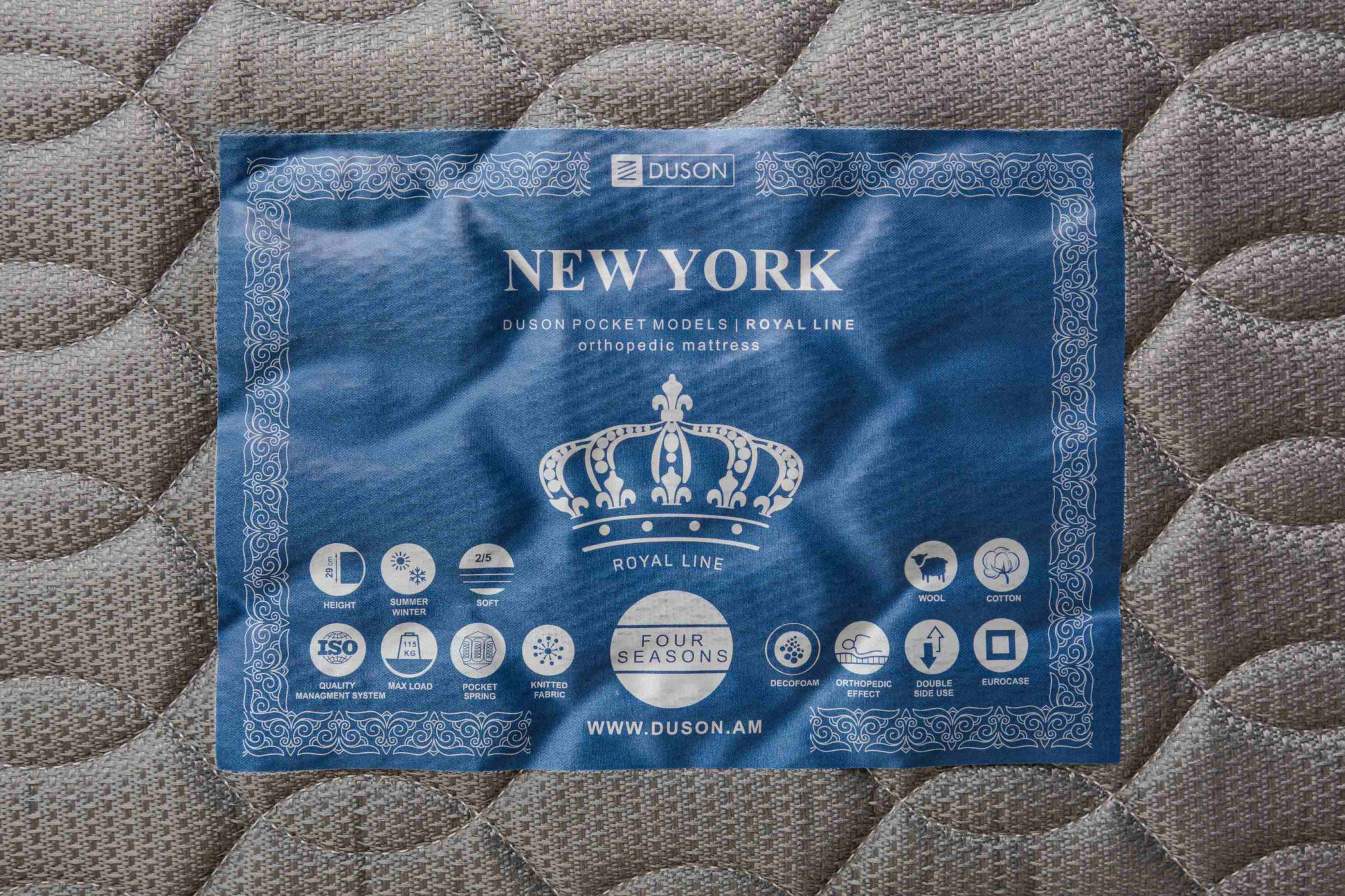 Orthopedic mattress New York 4 Seasons 200x200 soft, 29cm