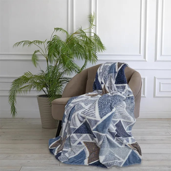 Duson Blanket welsoft, colored triangles, 150x205 cm